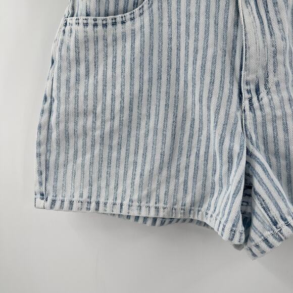 FAHERTY Topsail Shorts Size 28 Denim Jean Stripes Faded Cotton Blend Indigo Dyed - Picture 7 of 14